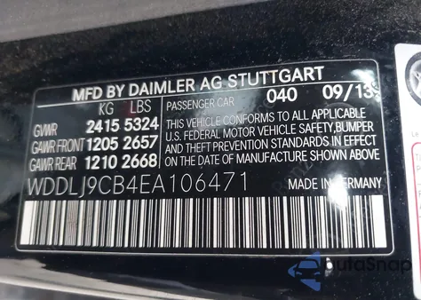 2014 Mercedes-Benz Cls 63 Amg 4Matic z USA, uszkodzony, nr VIN WDDLJ9CB4EA106471